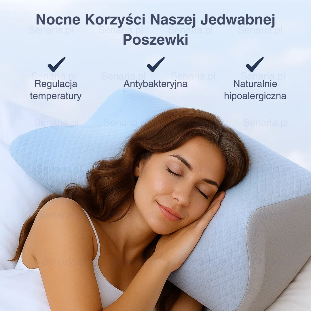 Chłodząca Poszewka z Jedwabiu dla OrtoSen - Senaria